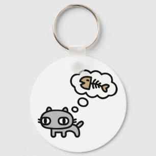 Dreaming Cat Key Ring