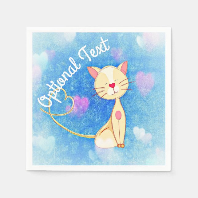 Dreaming Cat Napkin (Front)