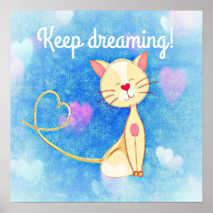 Dreaming Cat Poster