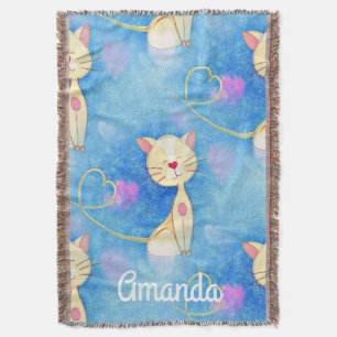 Dreaming Cat Throw Blanket