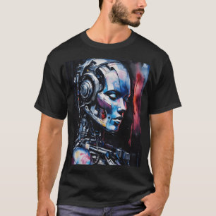 Dreaming Cyborg: A Fusion of Technology and Humani T-Shirt