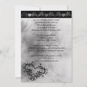 Dreaming Hearts Gothic Wedding Invitation