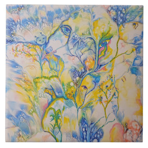 Dreaming in Colour abstract Tile