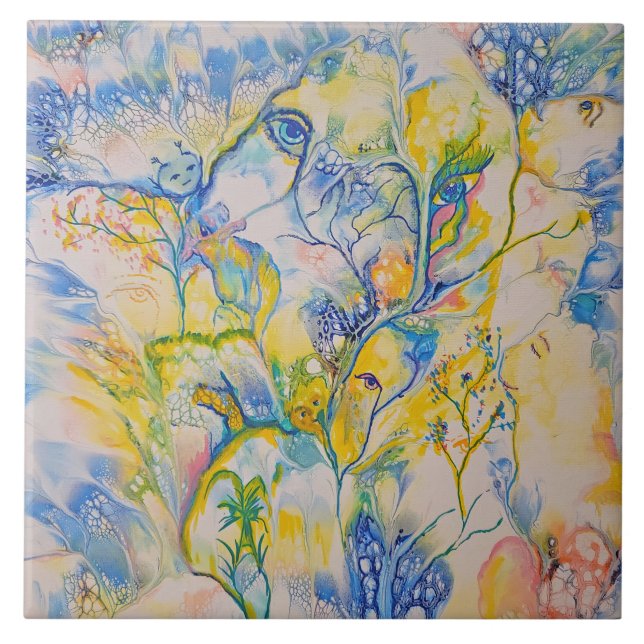 Dreaming in Colour abstract Tile (Front)