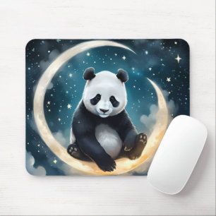 Dreaming in Moonlight: Panda's Celestial Serenade Mouse Mat