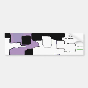 "Dreaming in Purple" Geometric Art Bumper Sticker