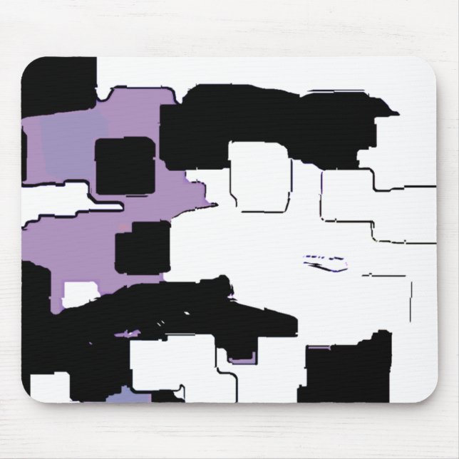 "Dreaming in Purple" Geometric Art Mouse Mat (Front)