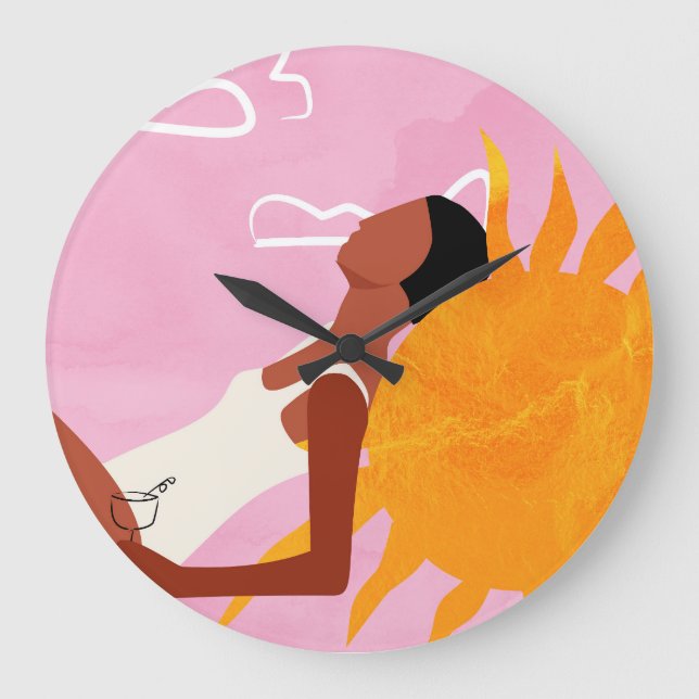 Dreaming in Sunlight Large Clock (Front)