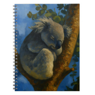 Dreaming in the Eucalyptus – Sleeping Koala Art Notebook