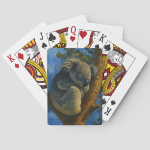 Dreaming in the Eucalyptus – Sleeping Koala Art Playing Cards