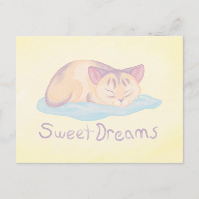 Dreaming Kitten Postcard (Front)
