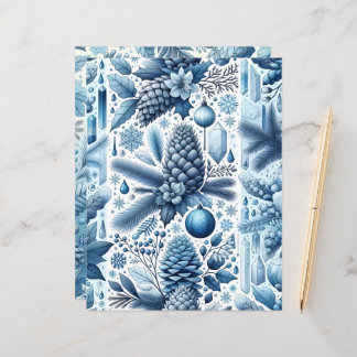 Dreaming of a Blue Winter Scrapbook Paper