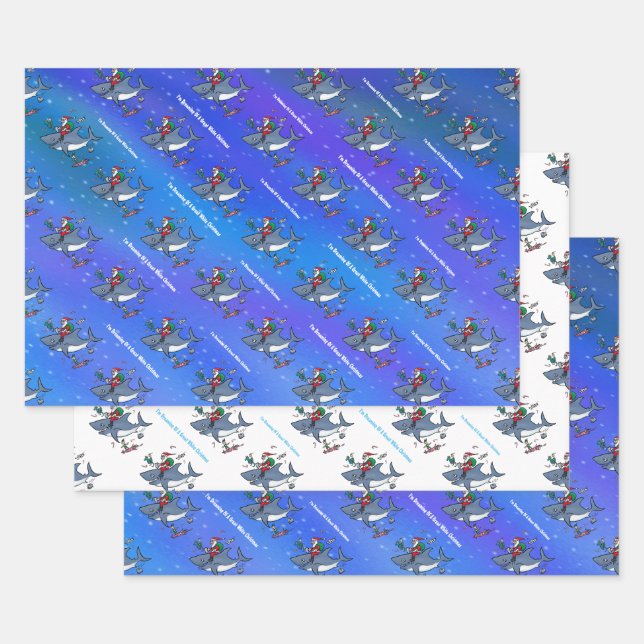 Dreaming Of A Great White Christmas Wrapping Paper Sheet (Set)