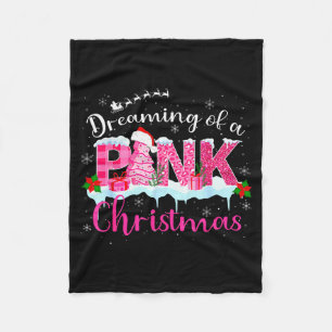 Dreaming Of A Nk Christmas Tree Cakes Santa Hat Xm Fleece Blanket