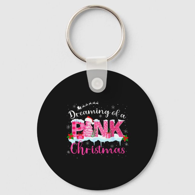 Dreaming Of A Nk Christmas Tree Cakes Santa Hat Xm Key Ring (Front)