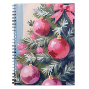 Dreaming of a Pink Christmas Merry Watercolor Notebook