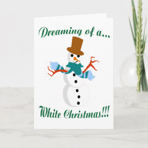 Dreaming Of A White Christmas Greetings Card