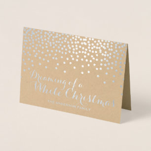 Dreaming of a White Christmas Silver Foil Card