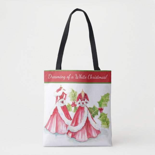 Dreaming of a White Christmas Tote Bag (Front)