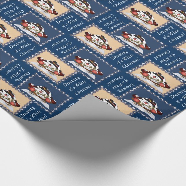 Dreaming of a White Christmas Wrapping Paper (Corner)