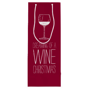 Dreaming of a Wine Christmas   Red & White Holiday Wine Gift Bag