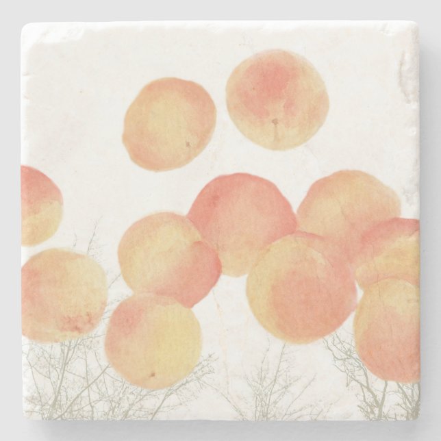 Dreaming of apricots in the winter stone coaster (Front)