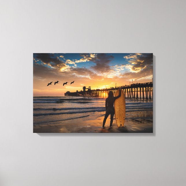Dreaming of big waves canvas print (Front)