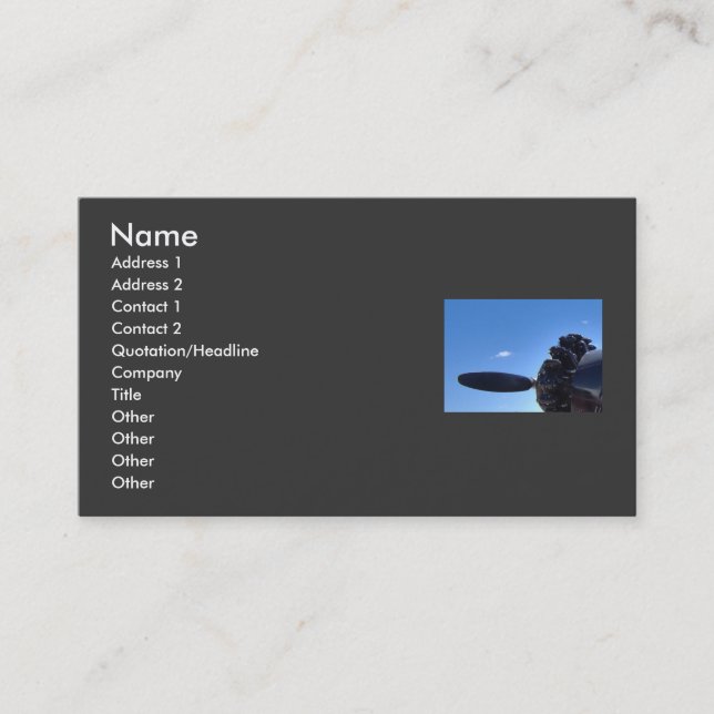 Dreaming of Blue Skies Business Card (Front)