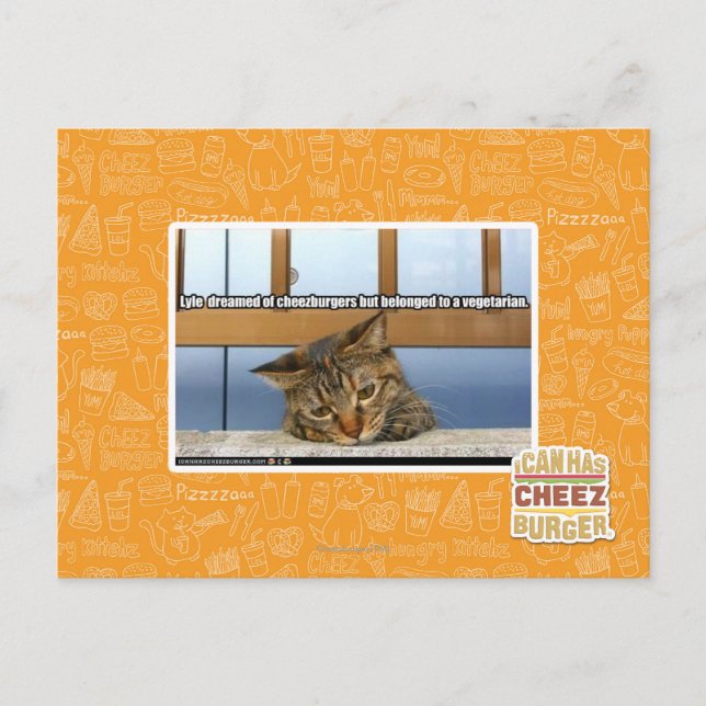 Dreaming of Cheesburgers Postcard (Front)