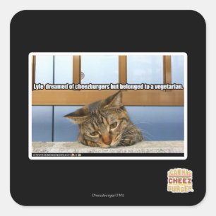 Dreaming of Cheesburgers Square Sticker