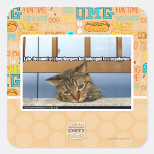 Dreaming of Cheesburgers Square Sticker