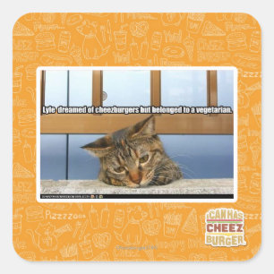 Dreaming of Cheesburgers Square Sticker