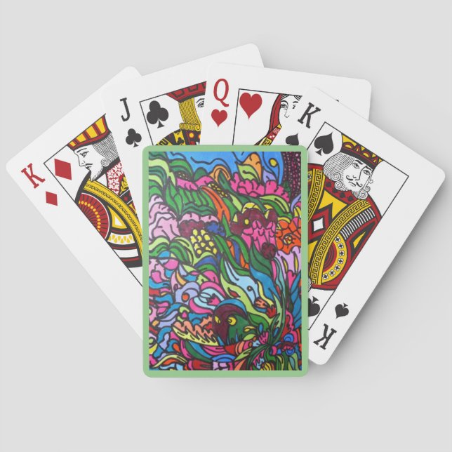 dreaming of dolphins playing cards (Back)