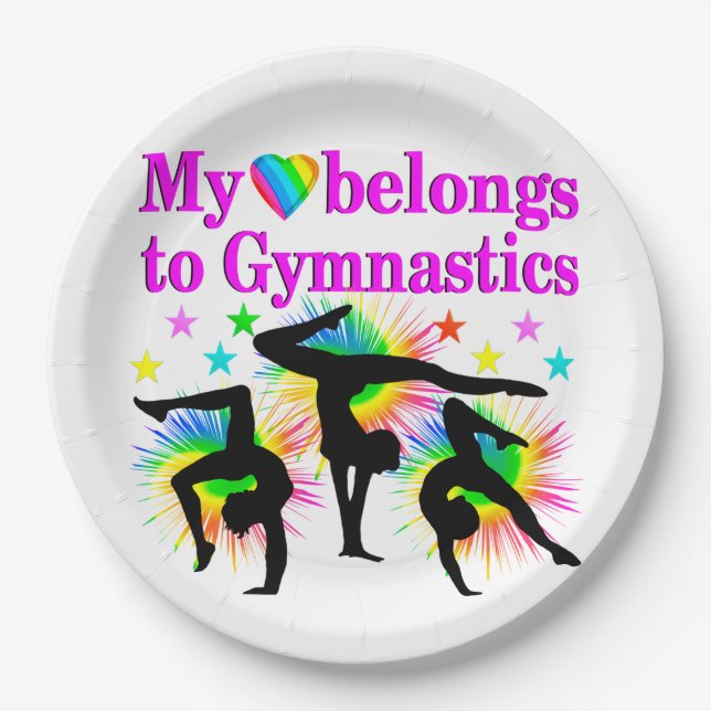 DREAMING OF GYMNASTICS PAPER PLATE (Front)