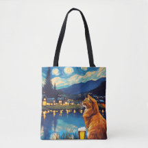 Dreaming of Hops and Stars | Cat Starry Night