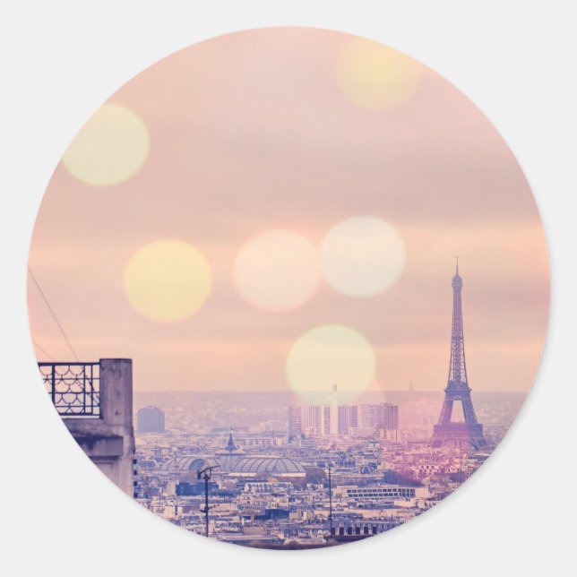 Dreaming of Paris Eiffel Tower Sticker (Front)