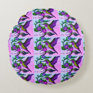 Dreaming of Purple Hummingbirds Pillow