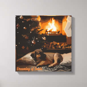 Dreaming of Santa Canvas Print