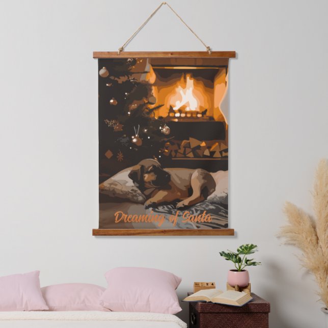 Dreaming of Santa Hanging Tapestry (Bedroom)