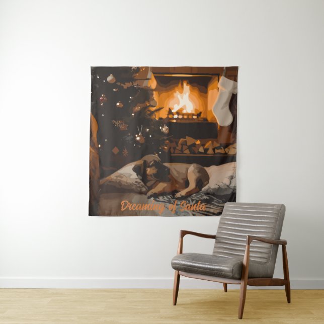 Dreaming of Santa Tapestry (In Situ)