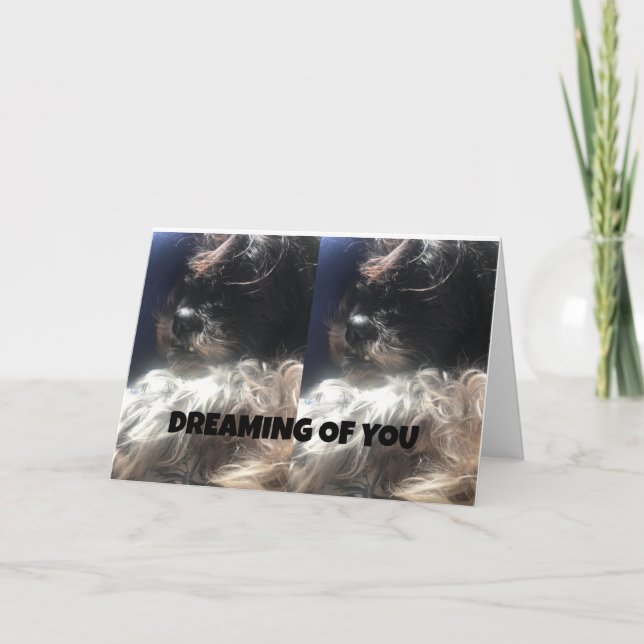 DREAMING OF U / WISHING YOU HAVE A MERRY CHRISTMAS HOLIDAY CARD (Front)