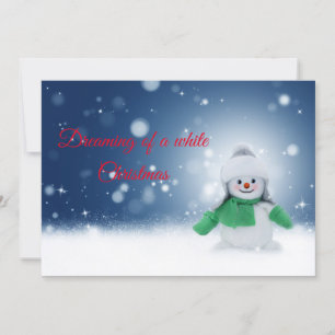 Dreaming Of White Christmas Quote Holiday Card
