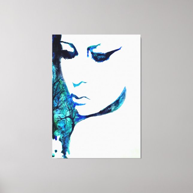 Dreaming Woman Canvas Print (Front)