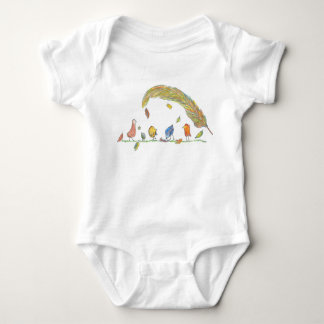 Dreamland Feathers Baby Bodysuit