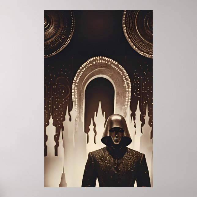 Dreamland's  Courier - Ken Gauge Surreal Art Poster (Front)