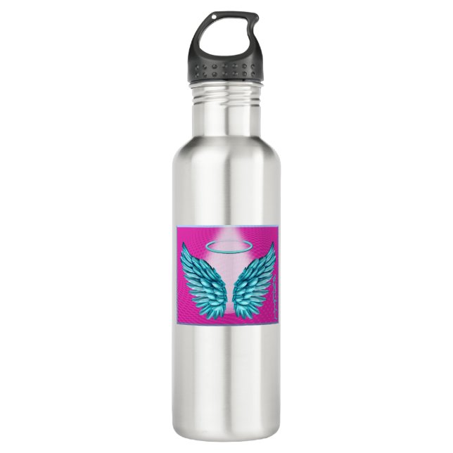 “Dreamlike Angelic Wings and Halo” 710 Ml Water Bottle (Front)