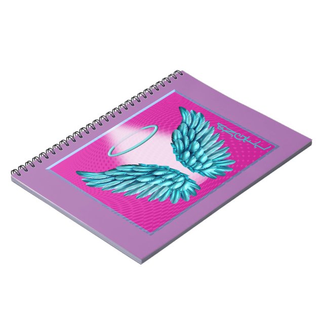 “Dreamlike Angelic Wings and Halo” Notebook (Left Side)
