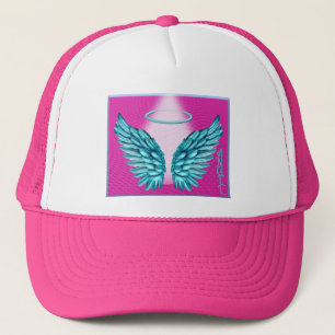 “Dreamlike Angelic Wings and Halo” Trucker Hat