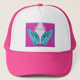 “Dreamlike Angelic Wings and Halo” Trucker Hat