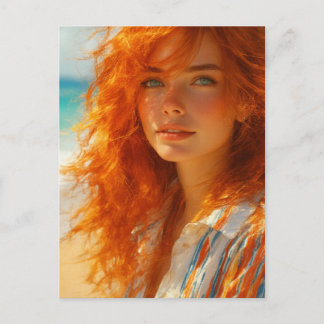 Dreamlike Beauty – Captivating Beach Portrait Postcard